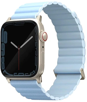 Ремінець Uniq Revix Premium Reversible Magnetic Edition Leather для Apple Watch Series 1-9/SE/SE2 38/40/41mm Arctic-Soft Blue (8886463684269)