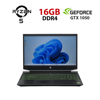Ігровий ноутбук Б-класу HP Pavilion Gaming 15-ec0013dx / 15,6" (1920x1080) IPS / AMD Ryzen 5 3550H (4 (8) ядер по 2,1 - 3,7 ГГц) / 16 ГБ DDR4 / 960 ГБ SSD NVMe / nVidia GeForce GTX 1050, 3 ГБ GDDR5, 96-біт / Веб-камера б/в