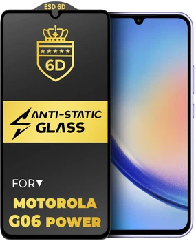 Защитное стекло 6D Anti-Static Motorola Moto G06 Power Glass Shield (43335)