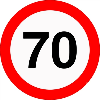 Магнітний знак на авто "знак 70"