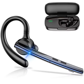 Bluetooth гарнітура New Bee M54 Black з шумопоглинанням для телефонних розмов та прослуховування музики