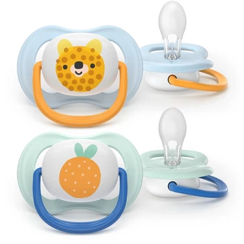 Пустышка Philips AVENT Ultra Air 0-6 місяців 2 шт жовто-блакитна (SCF080/23)