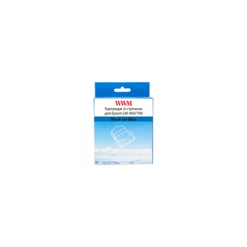 Стрічка для принтера етикеток WWM для Epson LW-400/700 12mm х 8m Black-on-Blue (WWM-SC12B)