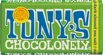 Шоколад чорний Tony's Chocolonely з мигдалем та сіллю 180 г (8717677339877)
