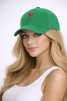 Молодежная кепка с вышивкой Ами (Ami) One-size 54-57см Зеленый