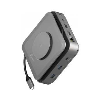 Порт-репликатор J5create Dock-Station USB-C 10-in-1 (HDMI/PD/USB-A/USB-C/LAN) (JCD3199-N)
