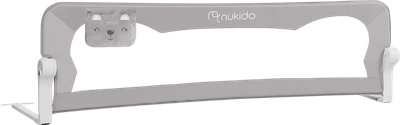 Barierka ochronna do łóżka Nukido 200 x 42 x 35 cm szara (5903890631987)