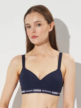 Бюстгальтер без кісточок бавовняний Puma Women Padded Top 1P Hang 90786323 L Navy (8720245669559)