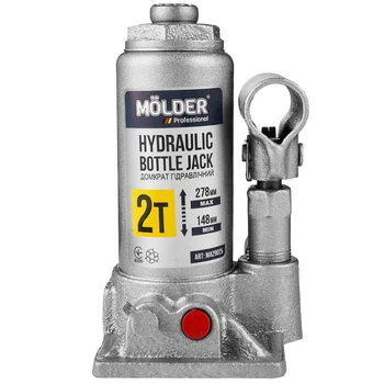 Домкрат гидравлический бутылочный Molder 2т 148-278мм в кейсе MA29025