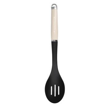 Ложка кухарська KitchenAid Coreline для сервіровки з прорізами, 35,3 см, кремова (KAG004OHACE)