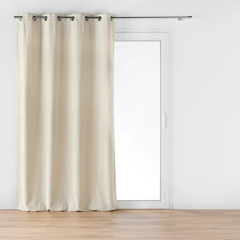 Штора на люверсах Douceur d'intérieur Mika бежева 140 x 260 см (3574386123907)