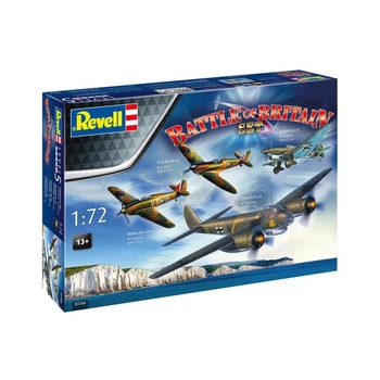 Сборная модель Revell В честь 85-летия Битвы за Британию 4 самолета, уровень 5, 172 (RVL-03766)