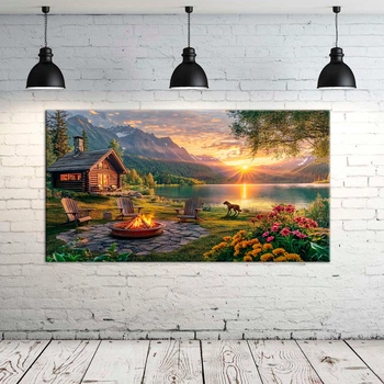 Картина на холсте Сельський пейзаж 60x35 см (Код товара:2257)