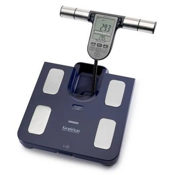 Монитор состава тела OMRON BF-511 Karada Scan синий - вес анализатор жира, мышц, BMI, висцеральный жир, 8 электродов, до 150 кг