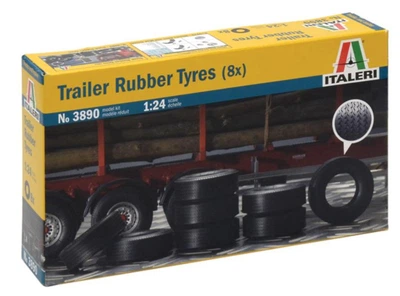 Набір гумових шин 1:24 для вантажного автомобіля Trailer Rubber Tyres Italeri 3890
