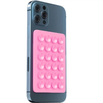 Силиконовый держатель для смартфона с присосками 8*5.5cm pink
