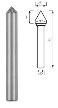 Борфреза конусна 90° PROFITOOL - 3х1, 5х38x3 мм (K03033-6)