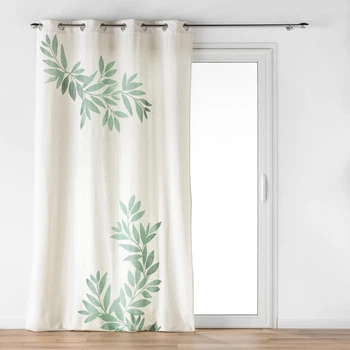 Штора на люверсах Douceur d'intérieur Nympa з принтом у вигляді листя 140 x 260 см (3574386124546)