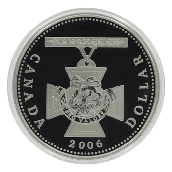 Монета Канада 1 доллар 2006 Серебро Proof 150 лет Кресту Виктории (Ag 925, 25,18 грамм)