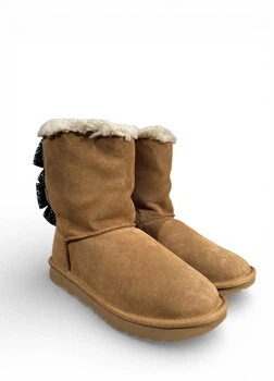Угги UGG Kids Bailey Bow Squiggles (s/n 1145593K), Коричневый, Размер 36 (US 4), 22.5 см