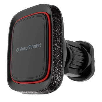 Автотримач магнітний ArmorStandart DriveEasy Airvent Leather Black (ARM89001)