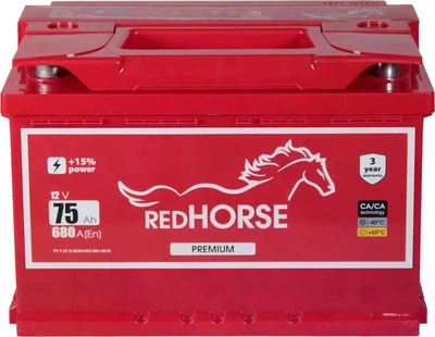 Автомобильный аккумулятор Red Horse 75 Ah/12V 680A R+