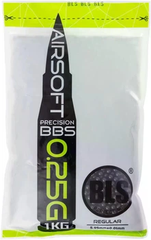 Страйкбольные шарики BLS Precision Black 6 мм 0,25 г 1 кг