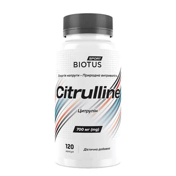 Цитруллин малат Biotus Sport Citrulline 700mg 120 капсул