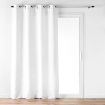 Штора на люверсах Douceur d'intérieur Verra оксамитова біла 140 x 260 см (3574386124171)