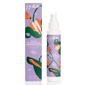 Массажное масло-афродизиак Goliate "Huile De Massage Aphrodisiaque" 100 мл, органическое, согревающий эффект, сандал и бергамот