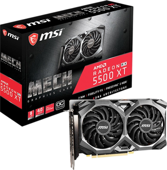 Видеокарта AMD Radeon RX 5500 XT 8 GB MSI Mech OC (RX 5500 XT MECH 8 G OC) Б/У