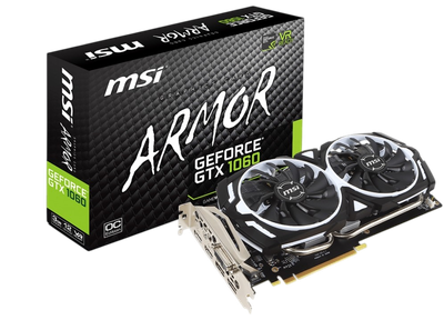 Відеокарта GeForce GTX 1060 3GB MSI Armor OCV1 (GTX 1060 ARMOR 3G OCV1) Б/В