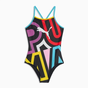 Підлітковий суцільний купальник для дівчинки Puma 94752401 146-152 см Multi Colour (8720245780889)