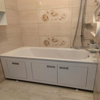 Екран під ванну з орними дверцями і знімною глухий панеллю на магнітах Креатив 150 3.0