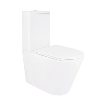 Унитаз-компакт Qtap Scorpio безободочный Ultra Quiet с сиденьем Soft-close QT14226088AW
