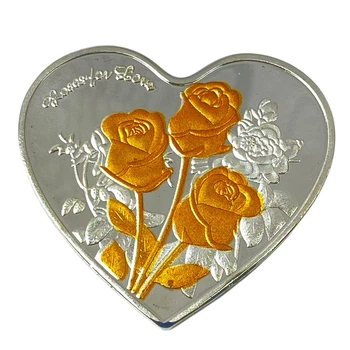 Монета-сувенир Roses of love, 4см в капсуле (Cs - 1013)