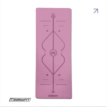 Професійний килимок EasyFit Pro для йоги, 184x68 см, товщина 5 мм, каучук, рожевий