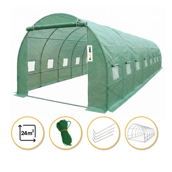 Садовая теплица парник LEOBRO усиленная Garden 24м2 Green (LB-G124-GRN)