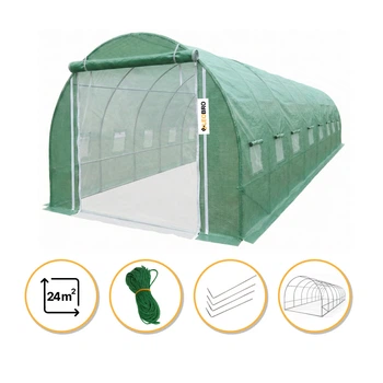Посилена садова теплиця-парник LEOBRO Garden 24м2 Green Mosquito Door (LB-G125-GRN)