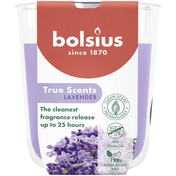 TRUE SCENTS Свічка в склі 8х7.3см аромат Лаванда (BOL-930377)