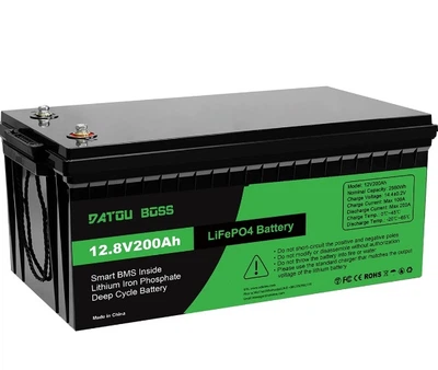 Акумулятор літій-залізо-фосфатний DATOUBOSS LiFePO4 12V 200Ah BMS 2560Wh (2104619065)