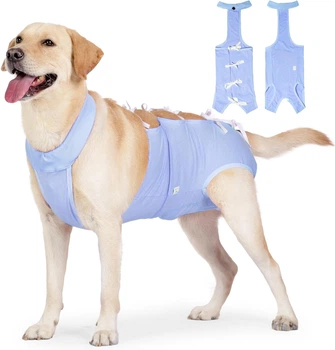 Дышащая попона для собак Derby Breathable Pet Recovery Suite, Blue, XL