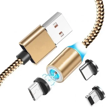 Кабель магнитный USB - Lightning + Micro USB + Type-C Magnet X-CABLE M3 (MX-00006229)
