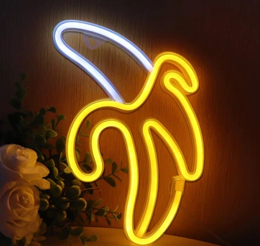 Настенный неоновый светильник ночник Angel Банан