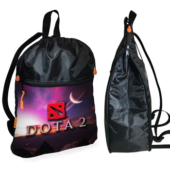 Рюкзак-мешок для обуви, спортивной формы Дота 2 «Dota 2» детская сумка для смены с расширителем (01240) PTR