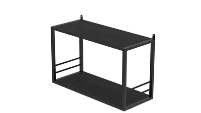 Книжная полка универсальная Ferrum-decor Стим 1 38x63x26 черный ДСП Сосна Кембра 16мм (XK00024)