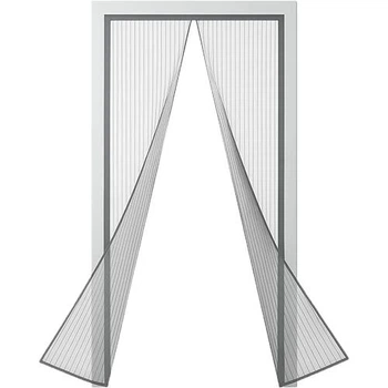 Москитная дверная сетка на магнитах Magic Mesh 2,1х1 м Серый (2536318493)