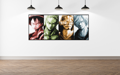 Плакат-постер с принтом Кавун One Piece Ван-Пис Luffy Луффи Roronoa Ророноа Zoro Зоро Sanji Санджи Usopp Усопп А0 ПЛ000705(А0)