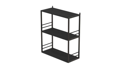 Книжная полка универсальная Ferrum-decor Стим 2 74x63x26 черный ДСП Сосна Кембра 16мм (XK00042)