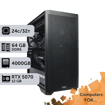 Компьютер Power Up #25 для Blender/Core i9 14900K/64 GB/SSD 4TB/GeForce RTX 5070 12GB специальная конфигурация для проектирования машиностроения и инженерии
